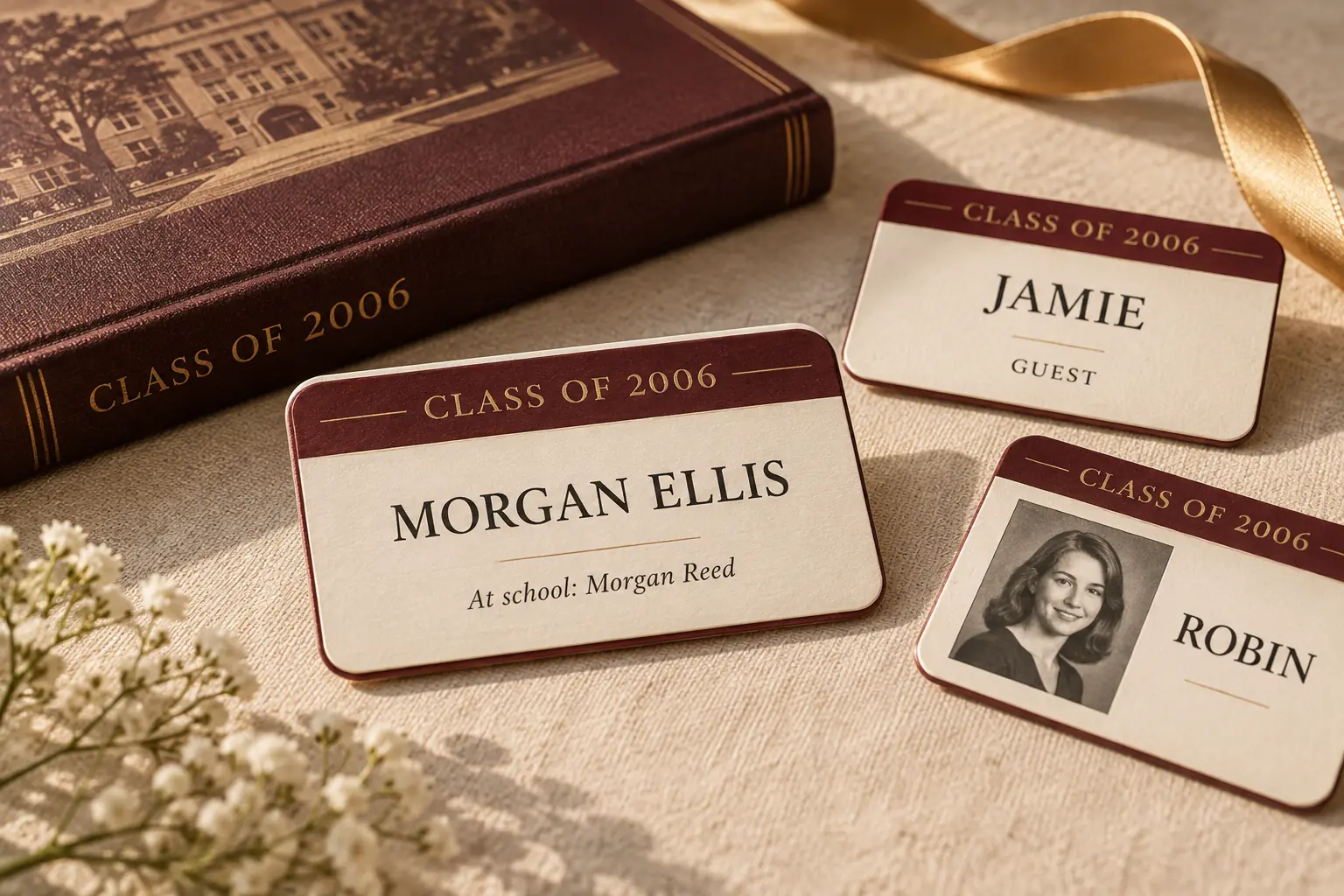 Class Reunion Name Tag Templates and Printing Guide