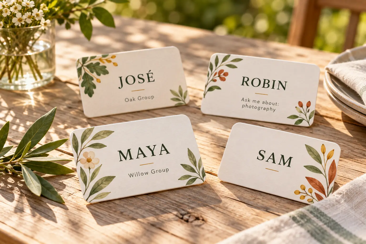 Family Reunion Name Tag Templates from a Guest List