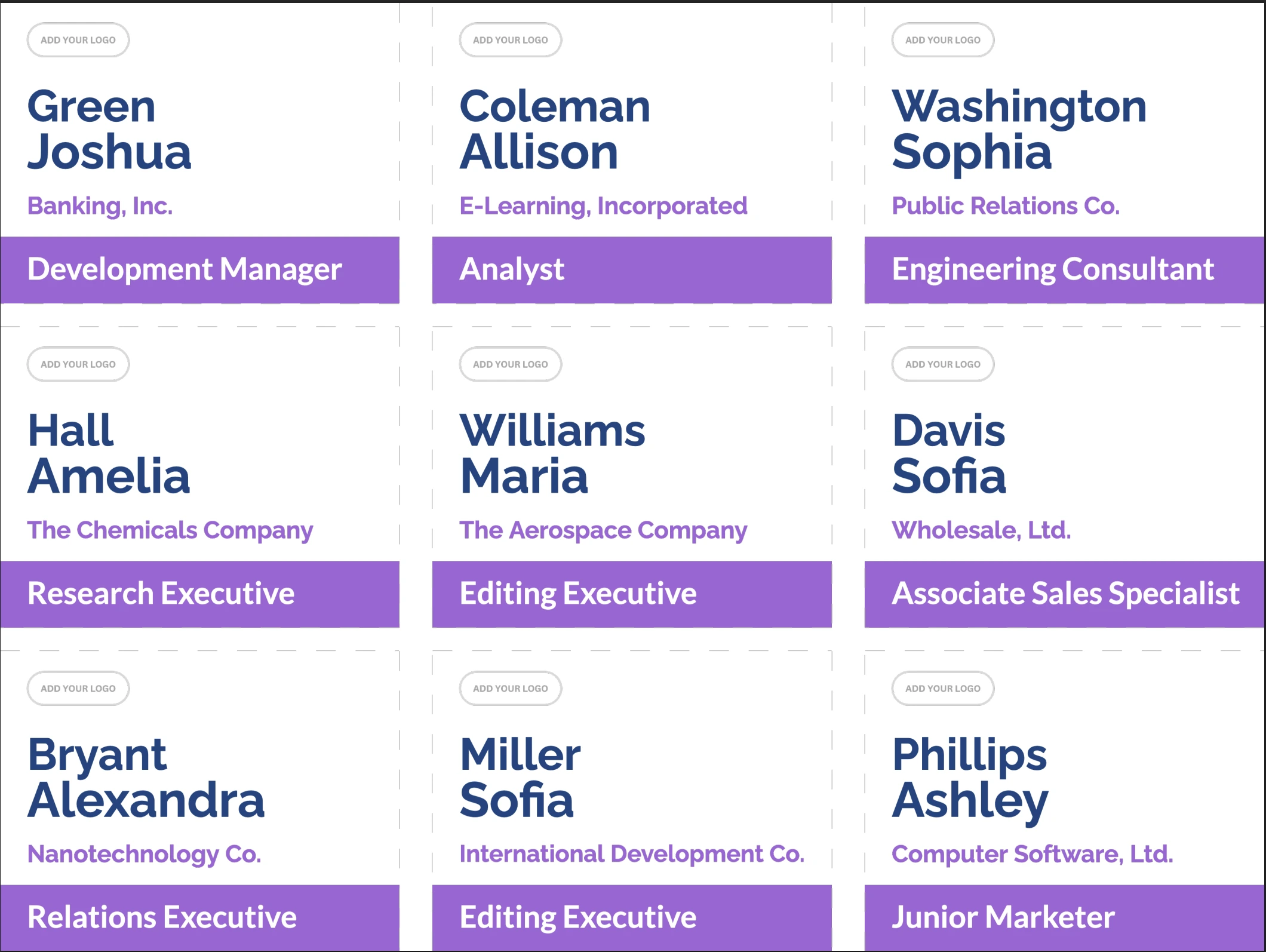 PDF export preview with multiple badges per page