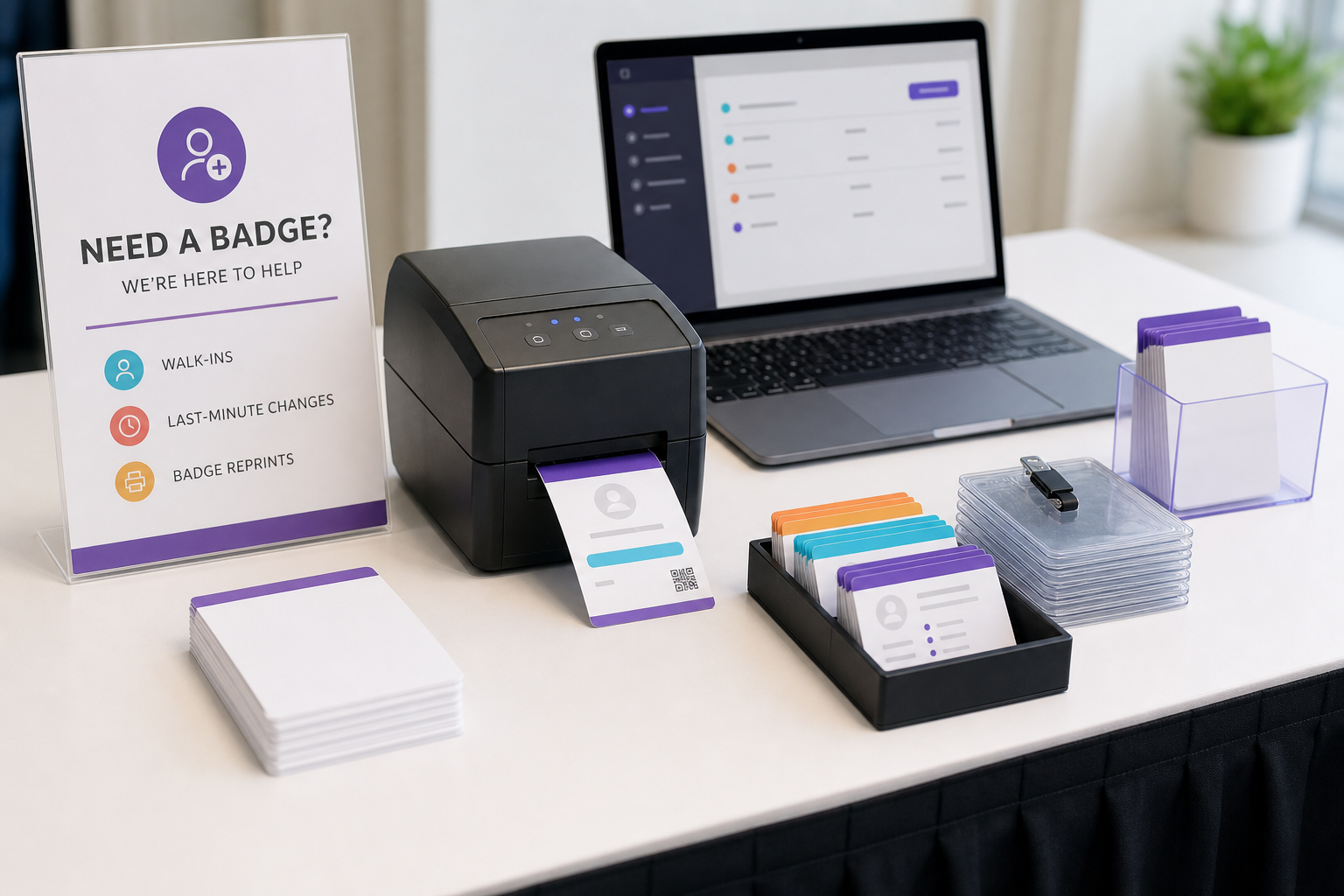 Instant Badge Reprints for Walk-Ins and Last-Minute Event Changes