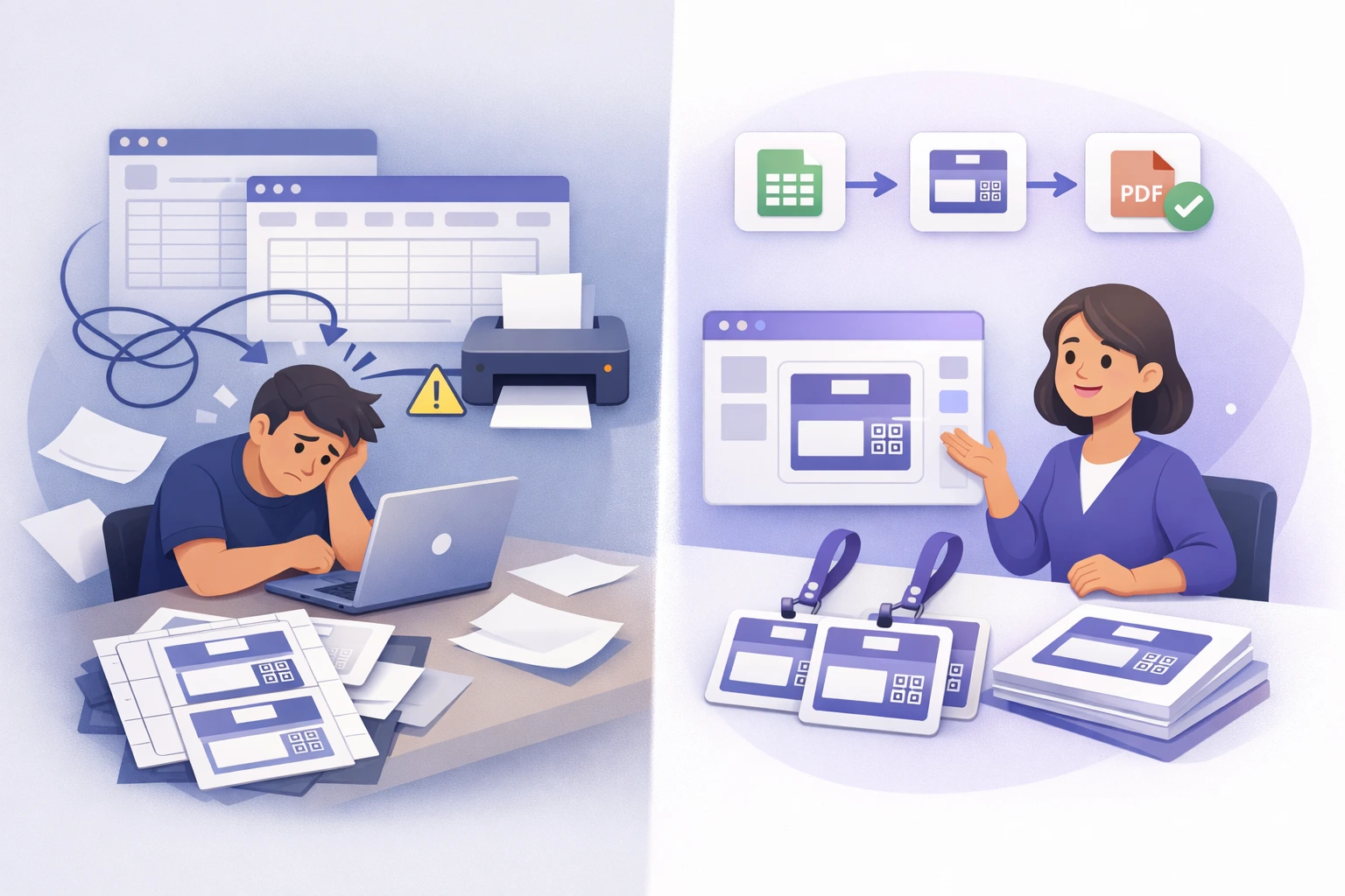 Mail merge name tags vs online badge generator comparison