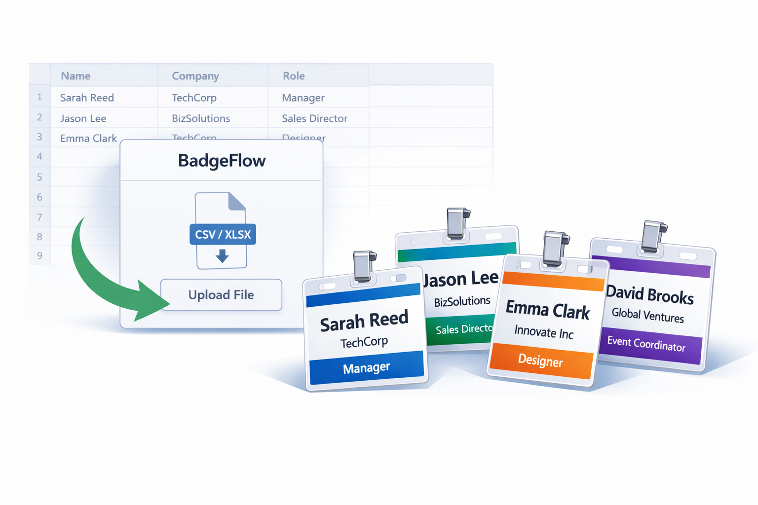 Name badges from Excel