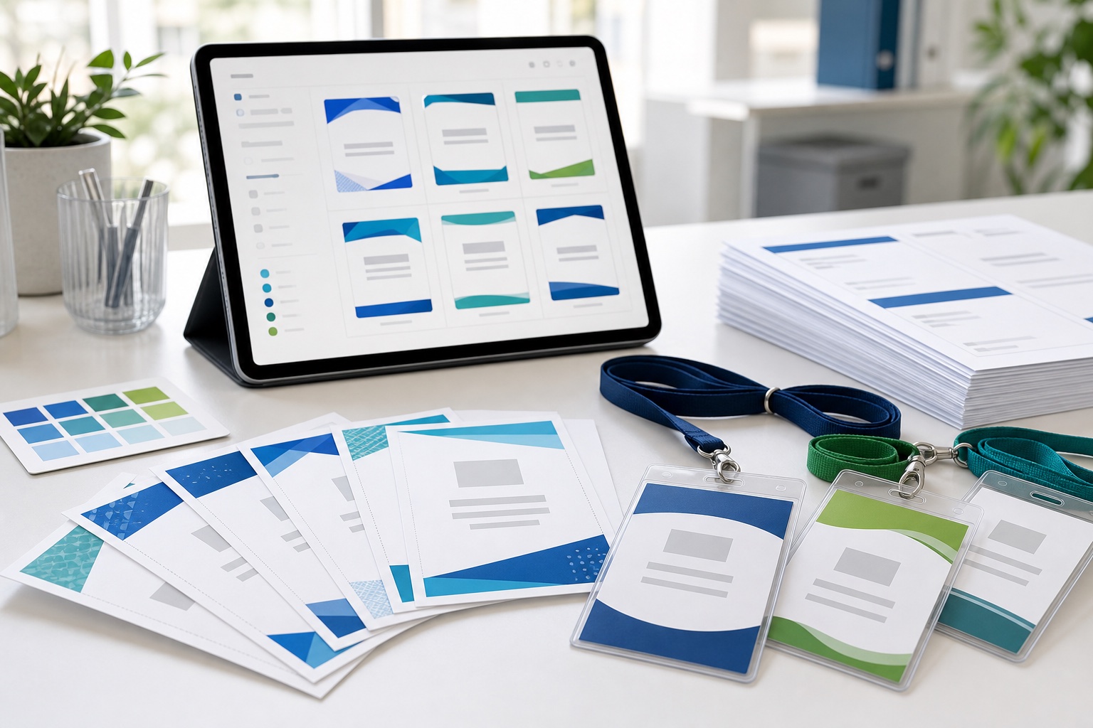 Printable and customizable name tag templates