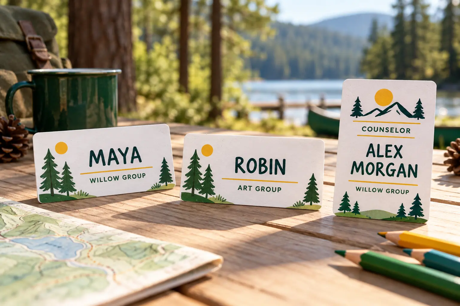 Printable Summer Camp Name Tags from a Roster